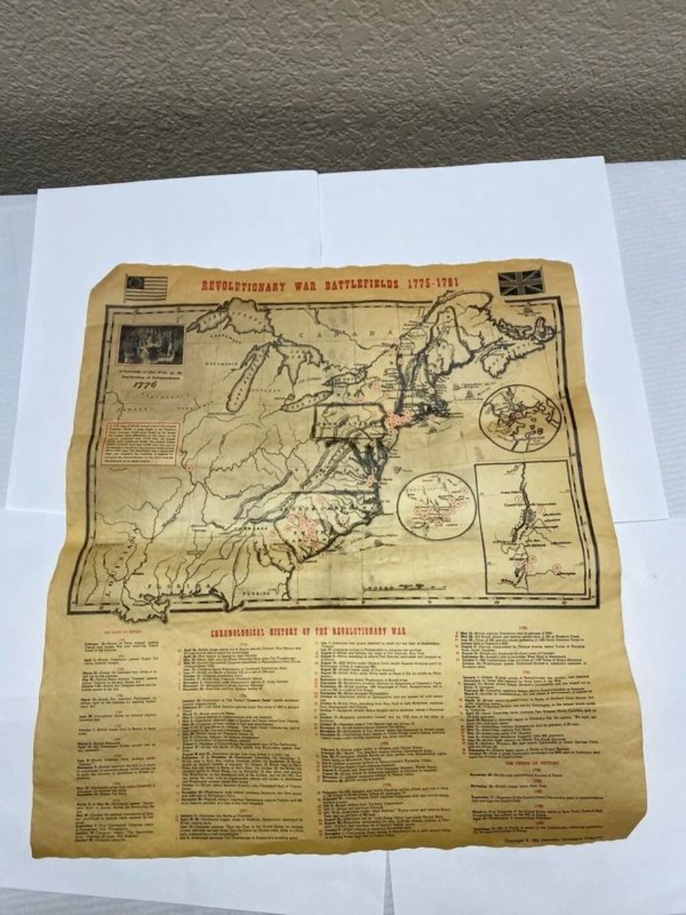 ^historical poster titled "Revolutionary War Battlefields 1775–1781,